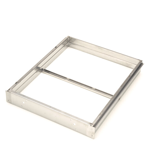 A metal frame with two metal bars on it.