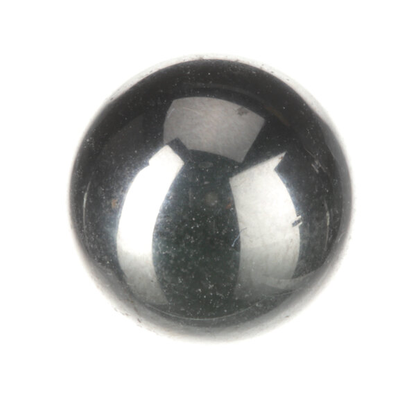 A close-up of a black and white ball.