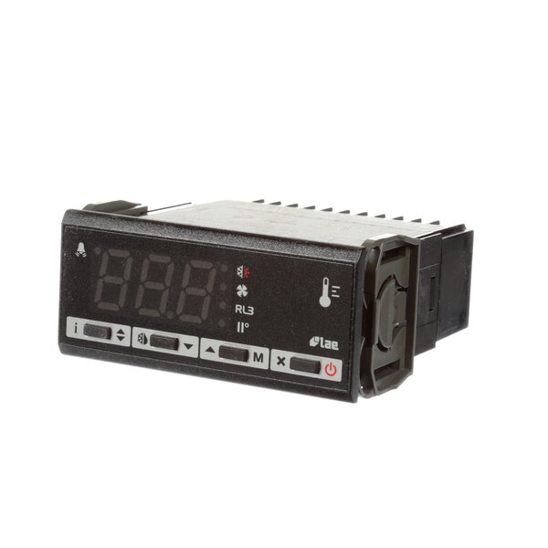 A black electronic device with a digital display, the Master-Bilt 19-14243-TLG Digital Control.