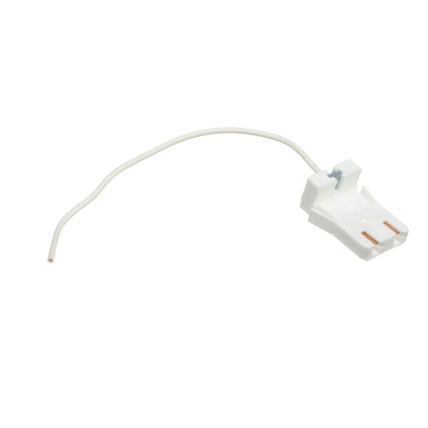 A white wire with a white plug.