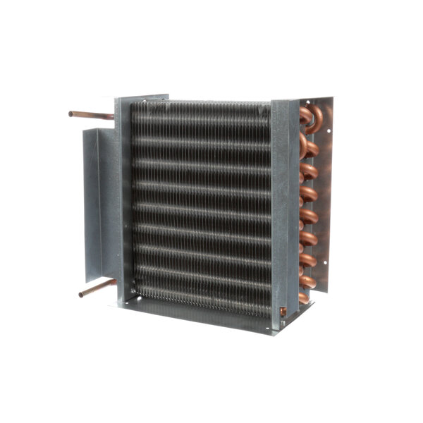 A Turbo Air Refrigeration condenser coil with copper tubes.