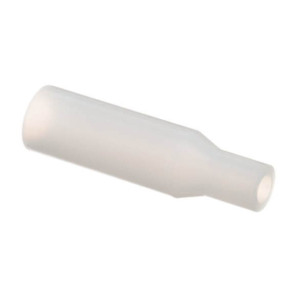A white plastic reducer hose tube.