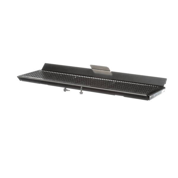 A black metal Merrychef grease filter shelf with a metal handle.