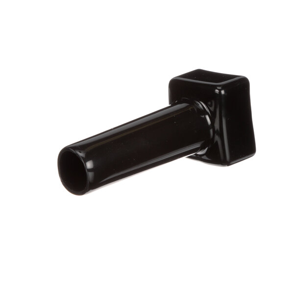 A black plastic tube with a square black tip.