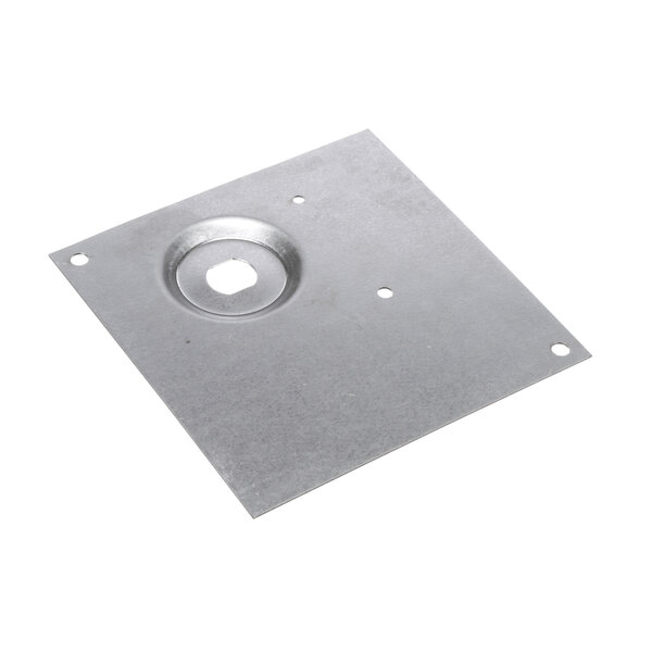 A Vollrath metal bottom plate with holes.