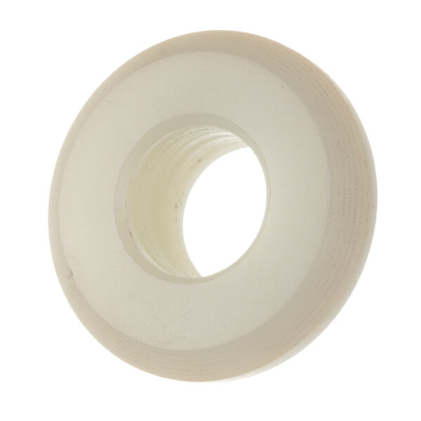 A close-up of a white oval Legion bushing.