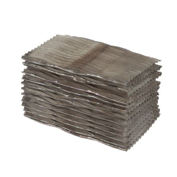 A stack of corrugated plastic.
