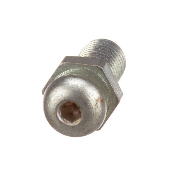 A close-up of a Master-Bilt hold-open screw.