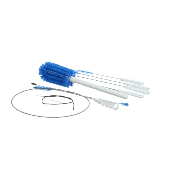 A Taylor X35800 bottle and beverage equipment cleaning brush kit with a blue and white brush.