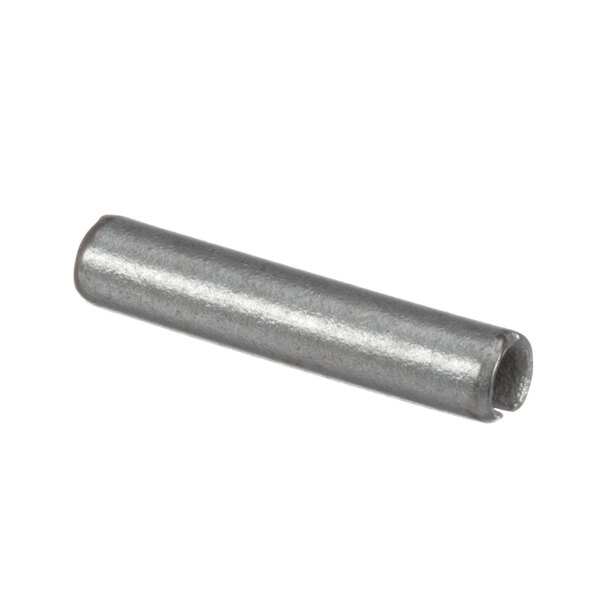 A close-up of a Groen Z012614 roll pin, a metal rod with a small hole on the end.