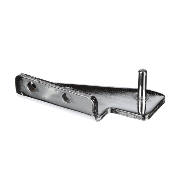 A Delfield metal hinge bracket with two holes.