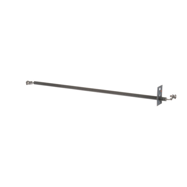 An APW Wyott 75835 metal rod with a screw on one end and a black handle on the other.
