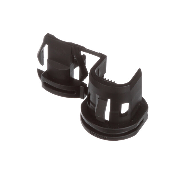 A black plastic Heyco bushing clip.