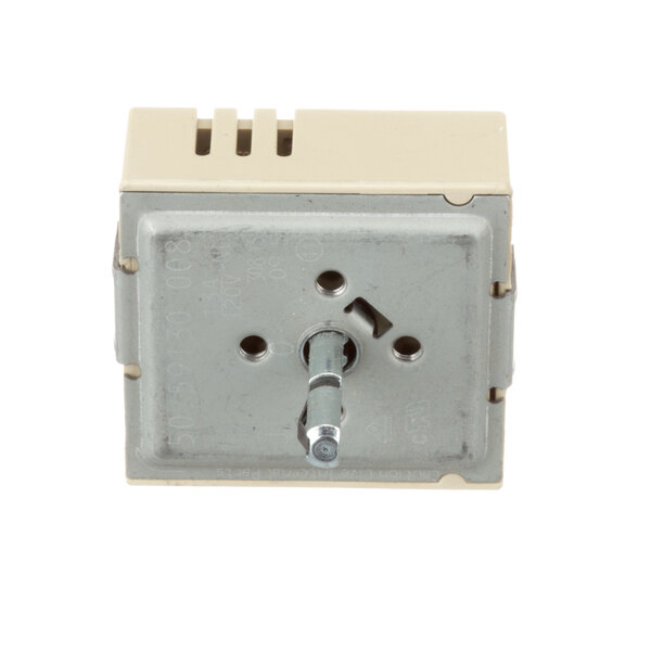 An APW Wyott Inf Switch with a metal square on a white background.