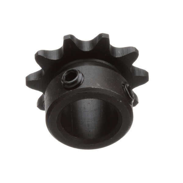 A black metal Nieco 6102 sprocket with an open hole.