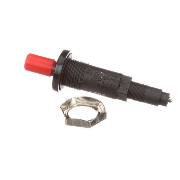 A Globe piezo ignitor with a black and red threaded plug.