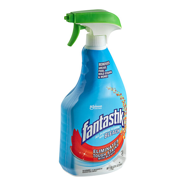 SC Johnson fantastik® 308685 32 fl. oz. All Purpose Spray Cleaner with Bleach - 8/Case