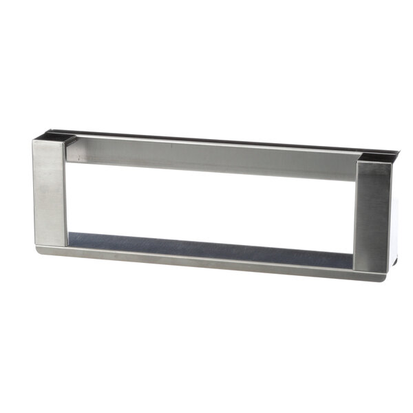 A rectangular stainless steel Antunes feeder door.