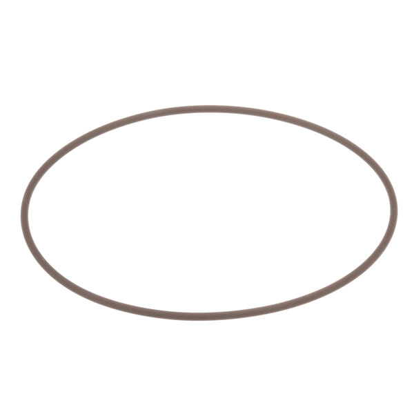 A brown rubber circle on a white background.