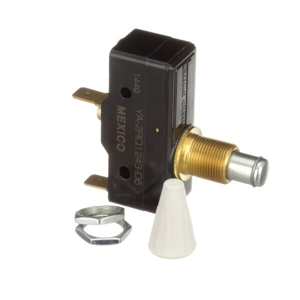 A black and white Blodgett Microswitch Kit with a metal nut.