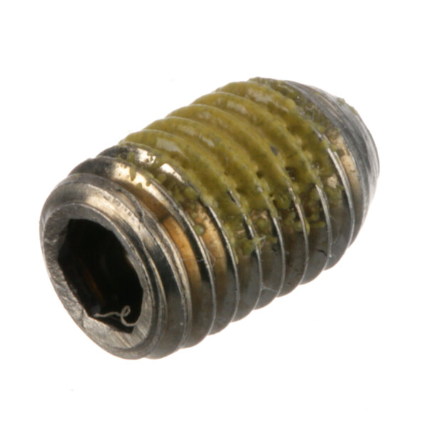 A close-up of a Hobart SC-123-65 set screw with a metal nut on it.