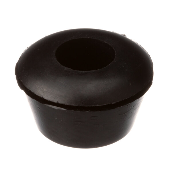 A black round Salvajor bearing carrier with a hole in it.
