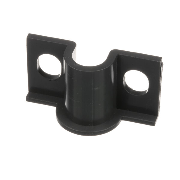A black plastic Hobart bearing bracket with two holes.