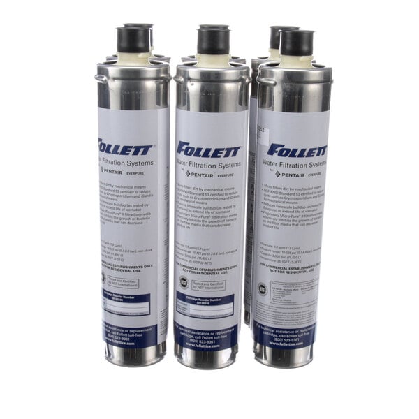 A case of six Follett Corporation primary water filters.