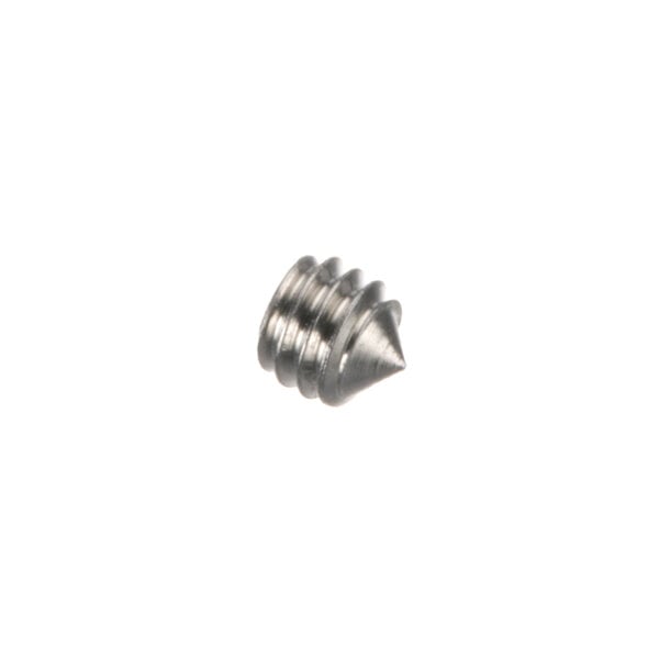 A silver Hussmann motor screw.