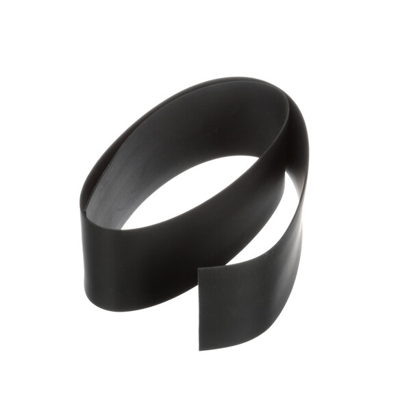 A black rubber gasket with a band on it.