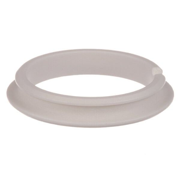 A white plastic ring with a white circle.