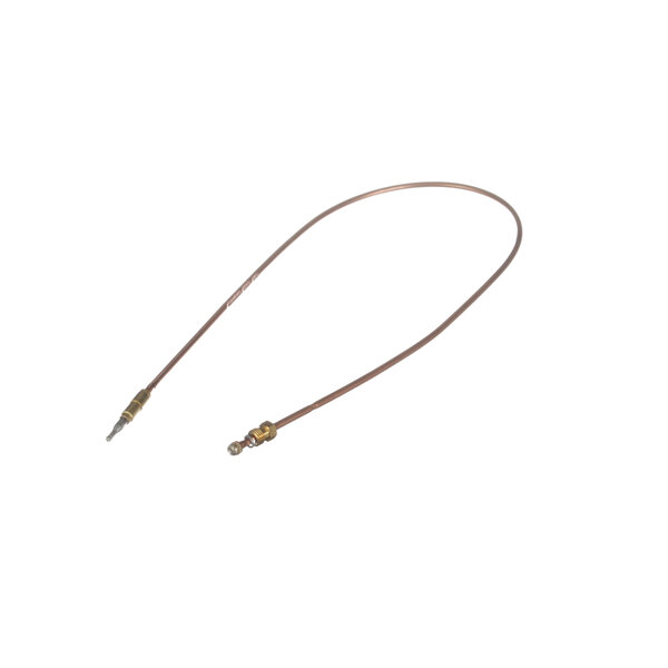 A long thin copper wire with a gold metal hook on one end.