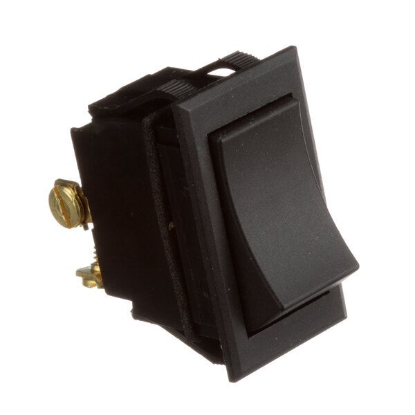 A black Lincoln rocker switch with a black plastic cover.