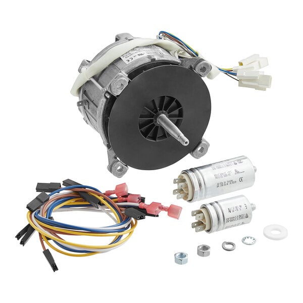 A Moffat fan motor and wiring kit with wires.