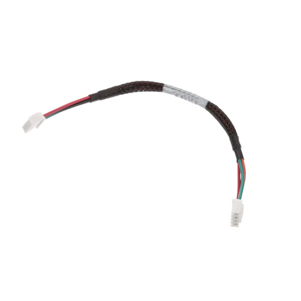 A close-up of an Alto-Shaam cable with black and red wires and white connectors.