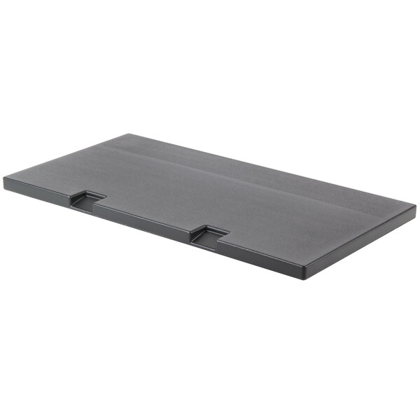 A black rectangular Hoshizaki top kit tray with a hole in it.