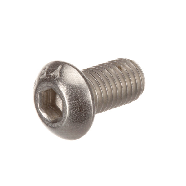 A close-up of a Henny Penny button screw.