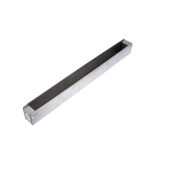 A stainless steel rectangular bar with a long handle.