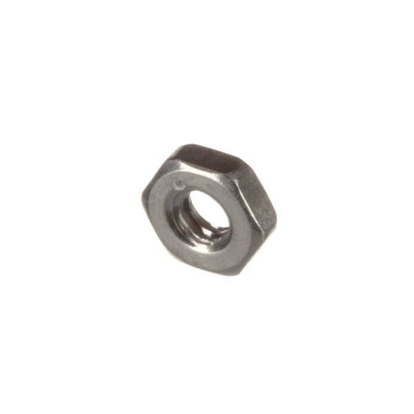 A close-up of a Cleveland hexagon nut with a white background.