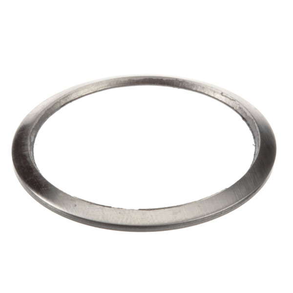 A stainless steel silver circle.
