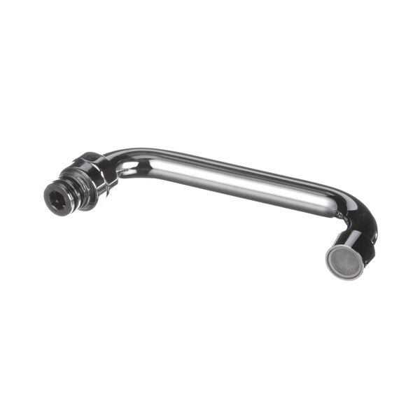 A Perlick 6 inch faucet nozzle spout with a silver and black faucet handle.