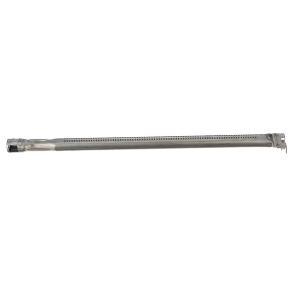 A metal tube with holes and a long handle.