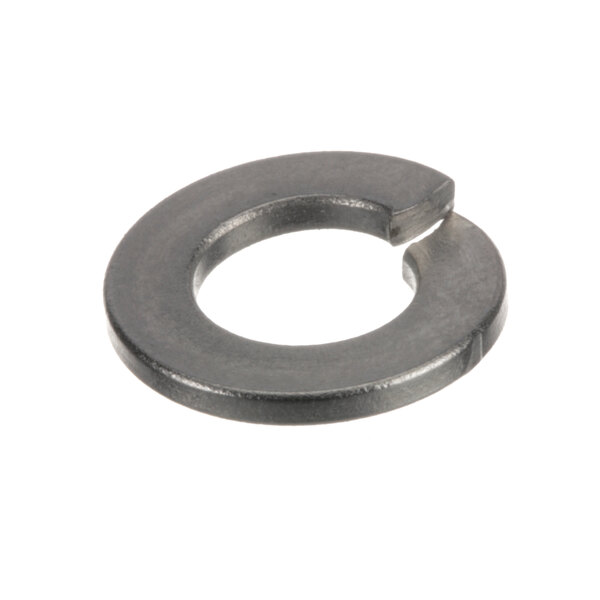 A close-up of a Henny Penny lock washer, a metal ring with a hole in it.