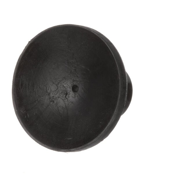 A black rubber Globe M115 foot with a hole in the center.
