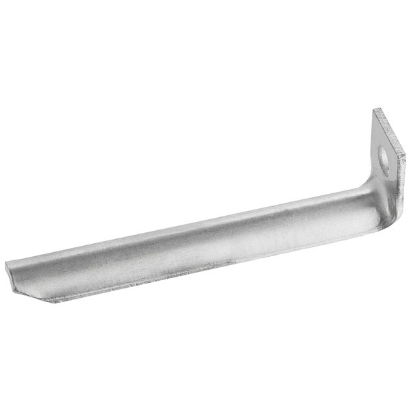 A metal bar with a hole and a screw in the end.
