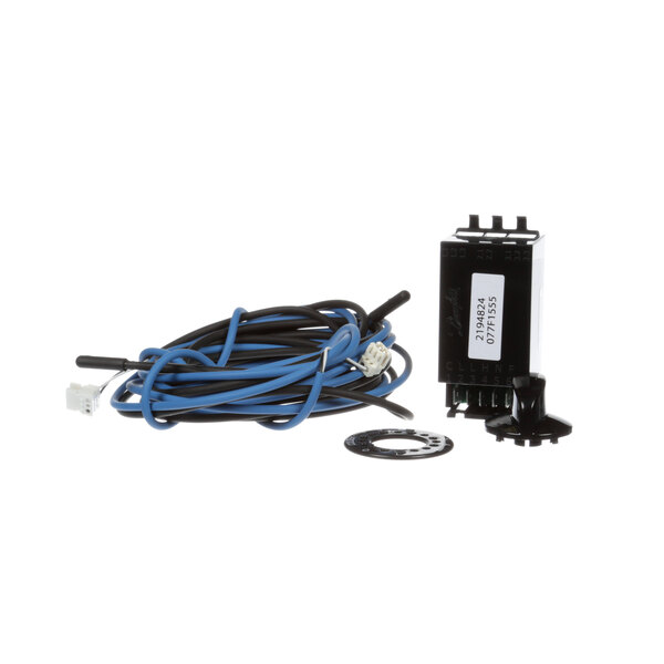 A Delfield Danfoss thermostat electrical kit with black, blue, and black and white wires.