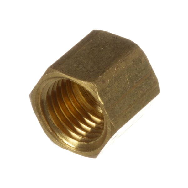 A close-up of a US Range 3/16in brass compression nut.