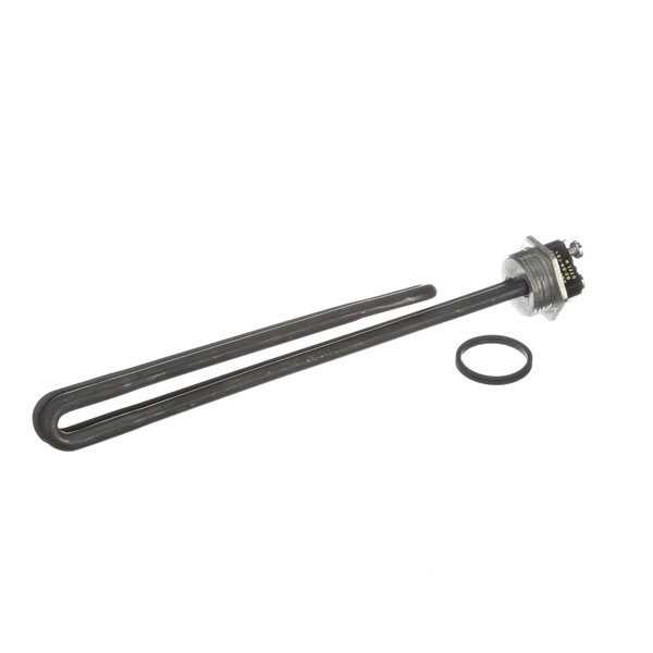 A Hatco heating element with black metal rods and a rubber seal.