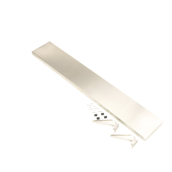 A long rectangular metal Randell tray slide kit with metal parts.