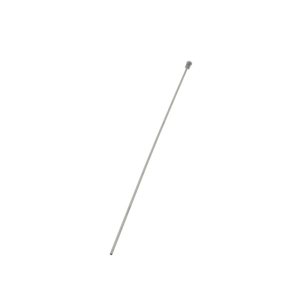 A long white metal rod with a thin tip.